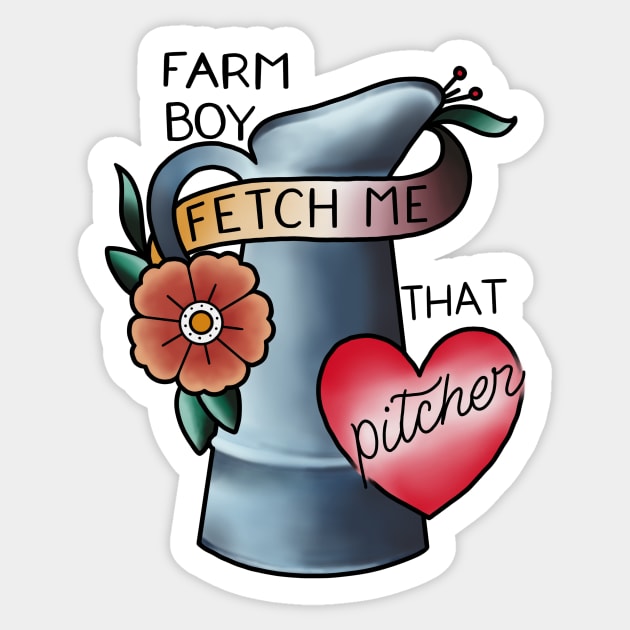 Fetch Me That Pitcher Sticker by Amandahinrichs